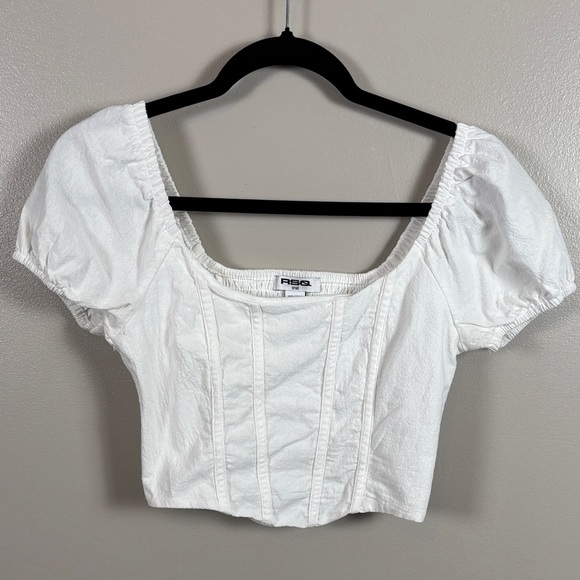 RSQ Tops - RSQ White Puff Sleeve Blouse